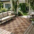 Lahome Checkered Easy Jute Living Room Rug, 5x7 Outdoor Patio Rugs Washable | by Lahome