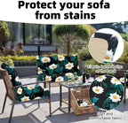 8Pcs Outdoor Cushion Covers, Elastic Patio Cushion Covers | Washable, - Image 3