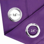 Purple Thermal Blackout Curtains/42 x 72 Inch/Set of 2 Panels Room Darkening - Image 6