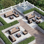 Aoxun 7 Piece Patio Furniture Set, All-Weather Wicker Outdoor Furniture 6 Seats - Image 4