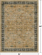 Traditional Washable 3x4 Entry Rug, Mudroom Indoor Entrance Door Mat, Non-Slip - Image 2