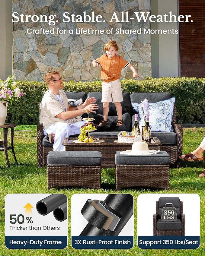 HILLGA 7-Piece Luxury Patio Furniture Set - Image 6