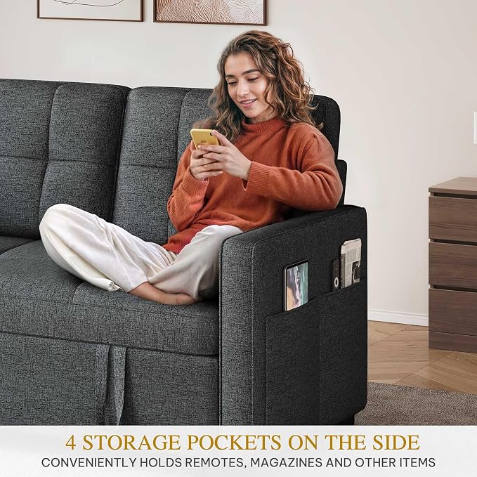 DWVO 55" Convertible Sofa Bed, 3-in-1 Sleeper Sofa - Image 6