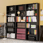 IRONCK Bookshelves and Bookcases Floor Standing 6 Tiers Display Storage Shelves - Image 2