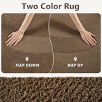 2x8 Beige Brown Solid Runner Rug Washable Non-Slip - Image 9