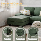 Furniwell Convertible Sectional Sofa Couch, 4 Seat Sofa Set - Image 4