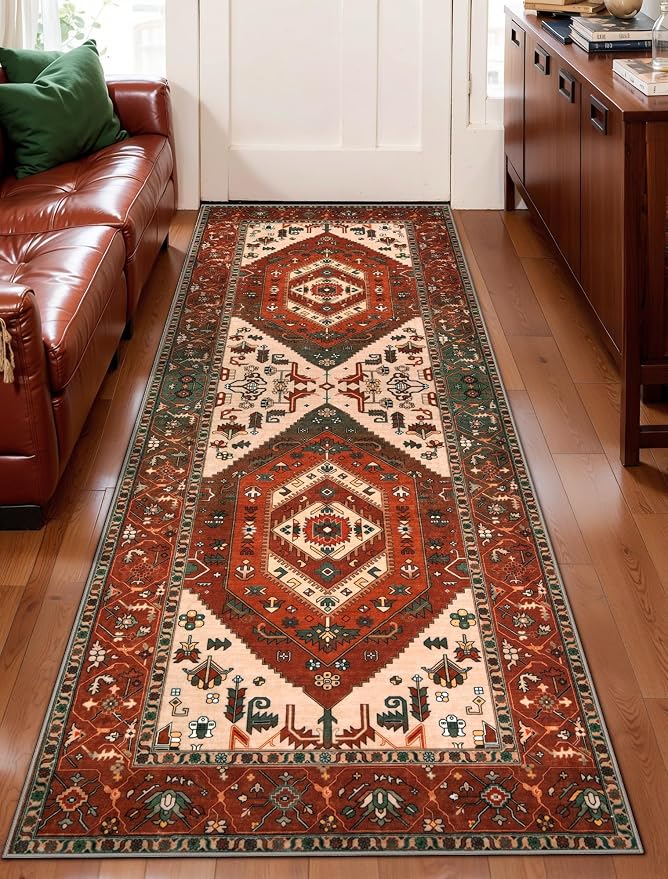 SERISSA 2x6 Washable Non Slip Boho Runner Rug - Image 3