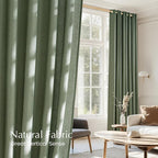 NICETOWN Linen Forest Green Curtains 96 inches Long, Grommet Privacy Assured - Image 5