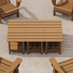 SERWALL Double Adirondack Side Table Rectangular End Table Set of 6 by SERWALL