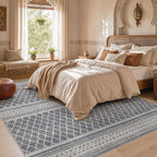 cotiled Boho 9x12 Area Rug for Living Room: Large Moroccan Washable Rug | Solve - Image 5