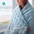 Bedsure GentleSoft Light Blue Throw Blanket - Image 2