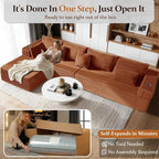 138" Cloud Sectional Couch, Comfort L Shaped Boneless Couch - Image 3