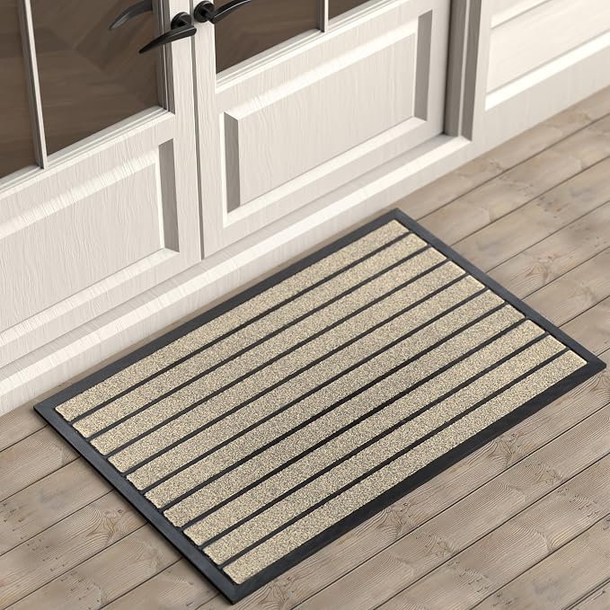 ubdyo Extra Durable Door Mat Outside Entrance | Dirt Trapping, Non-Slip Backing by UBDYO