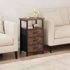 Vagusicc Nightstand with Charging Station, Bedside Table with USB Ports and - Image 4