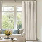 Ivory Cream Linen Blackout Curtains 112 Inches Long by Twodrapes