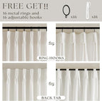 Natural Pinch Pleated 132 Inch Linen Curtains 2 Panels Set 40x132 | Extra Long - Image 5