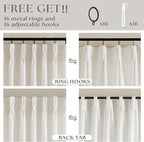 Natural Extra Wide Pinch Pleat 100 x 102 Inch Linen Curtains | Cream Ivory - Image 5
