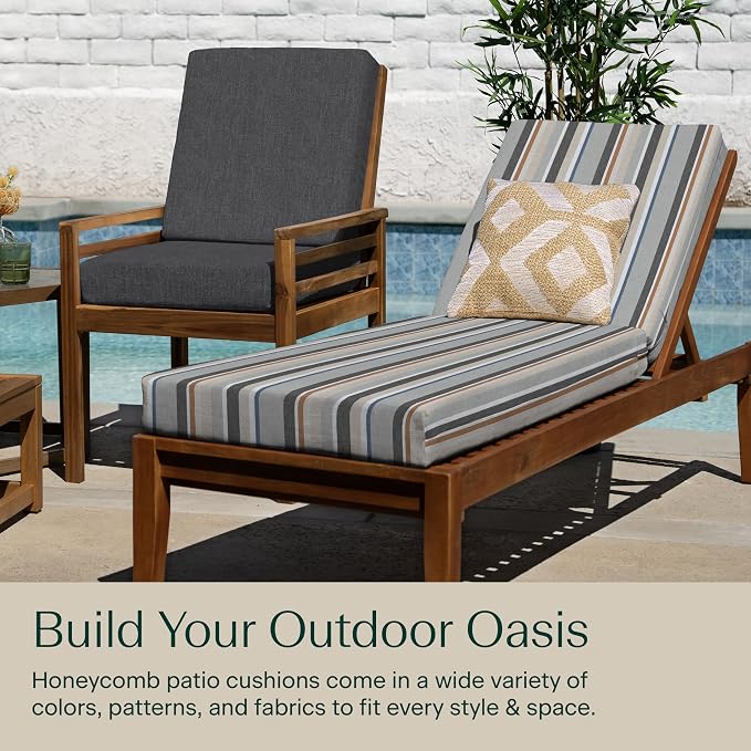 Honeycomb Outdoor Chaise Lounge Cushion - Image 4