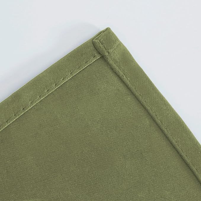Olive Green Thermal Blackout Curtains/38 x 63 Inch/Set of 2 Panels Room - Image 8