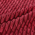 Set of 4 Burgundy Decorative Throw Pillow Covers 16x16 Inch Corduroy Pillow - Image 4