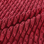 Set of 4 Burgundy Decorative Throw Pillow Covers 18x18 Inch Corduroy Pillow - Image 5
