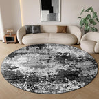 Black Round Rug 4ft Washable Circle Area Rugs - Image 4