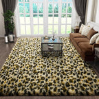 Ophanie 6x9 Leopard Rugs for Bedroom Living Room, Cheetah Print Rug Fluffy Shag - Image 3