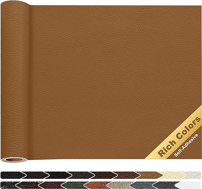 KING MOUNTAIN Leather Repair Patch, 16 x 60 Inches self Adhesive Leather Repair by ForABetterHomeLife