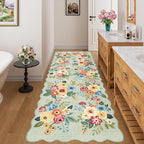 DUKINO 3x8 Kitchen Runner Rug, Soft Floral Washable Rug - Image 3