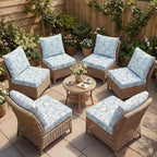 12Pcs Patio Cushion Covers Stretch Outdoor Furniture Protector Slipcovers | - Image 6