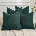 Set of 4 Soft Textured Decorative Throw Pillow Covers 22x22 Inch Cozy Farmhouse by Cozoomy