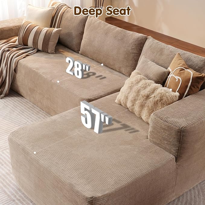 ovios 104" Cloud Boneless Couch - Image 3