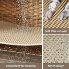 Cat Litter Box Enclosure with Soft Litter Mat; Hidden Cat Washroom Furniture - Image 4