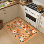 DUKINO 2x3 Rugs for Entryway, Floral Door Mat Washable Kitchen Rugs, Low Pile - Image 5