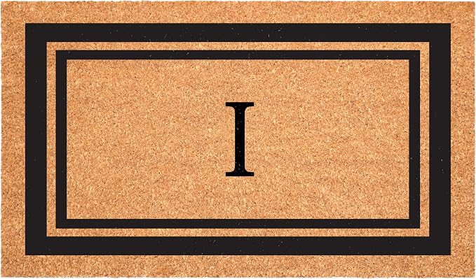 Calloway Mills 152962436I Black Border 24" x 36" Monogram Doormat by Callowaymills