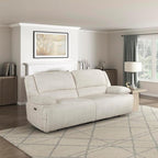 Lexicon Power Double Reclining Sofa, Textured Microfiber Wall Hugger Recliner by Lexicon