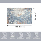 3x4 Washable Entryway Rug – Non-Slip Modern Abstract Small Area Rug - Image 2