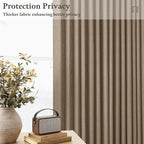 Latte Pinch Pleated Linen Light Filtering Memory Shaped Curtains 50Wx86L | Flax - Image 3