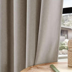 Joydeco Linen Curtains 90 Inch Length, Light Filtering Curtains - Image 6