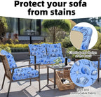 8Pcs Outdoor Cushion Covers, Elastic Patio Cushion Covers | Washable, - Image 4