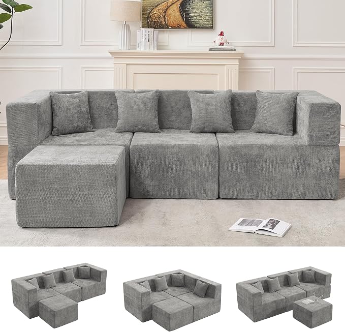 MONVANE 103'' Modular Sectional Sofa, Cloud Sectional Couch by MONVANE