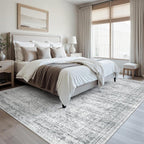 Soalmost Washable Area Rug 8x10 Large Soft Grey Rugs - Image 5
