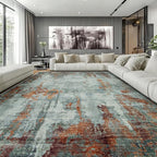 Aelenmu 10x14 Area Rugs for Living Room Dining Room Washable Red Brown | Soft - Image 2