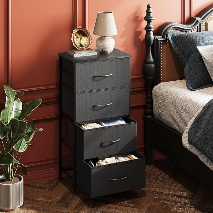 WLIVE Dresser with 4 Drawers, Fabric Storage Tower, Organizer Unit - Image 2