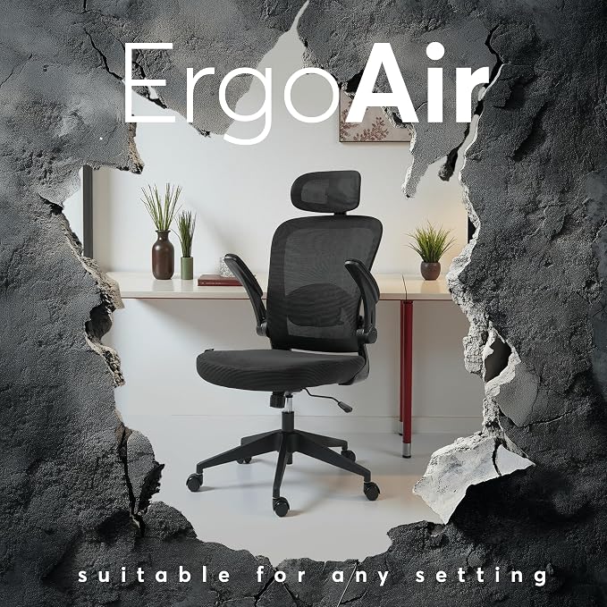Oline ErgoAir Ergonomic Office Chair – Adjustable Lumbar Support, Flip-Up - Image 7