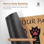 Coir Welcome Mat, Wipe Your Paws, 17 x 29 in | 100% Natural Coir, Anti-Shedding - Image 7