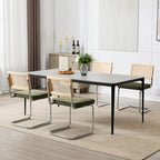 Zesthouse Natural Rattan Dining Chairs Set of 6, Mid Century Modern Dining - Image 8
