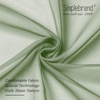 Simplebrand Sage Tier Curtains for Kitchen 24 Inches Long 2 PaSet, Rod Pocket - Image 6