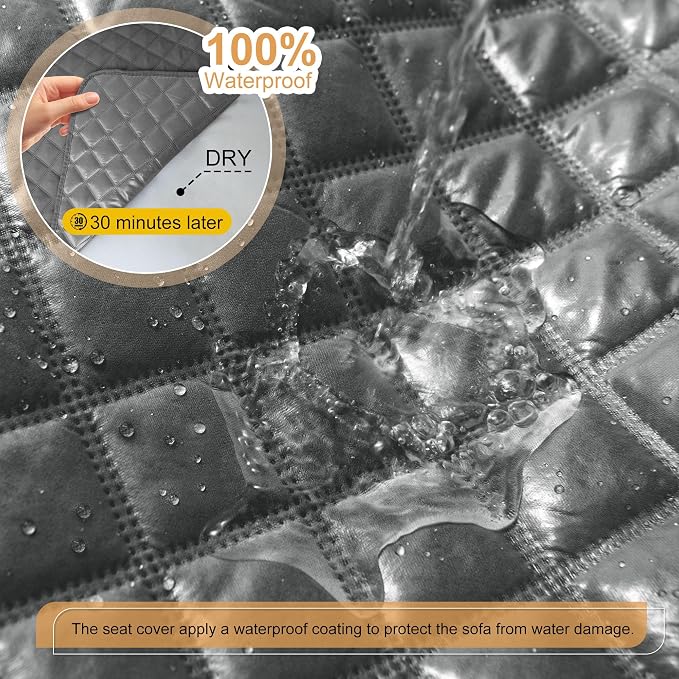 HDCAXKJ 100% Waterproof Reclining Sectional Couch Covers L Shape Recliner Sofa - Image 3