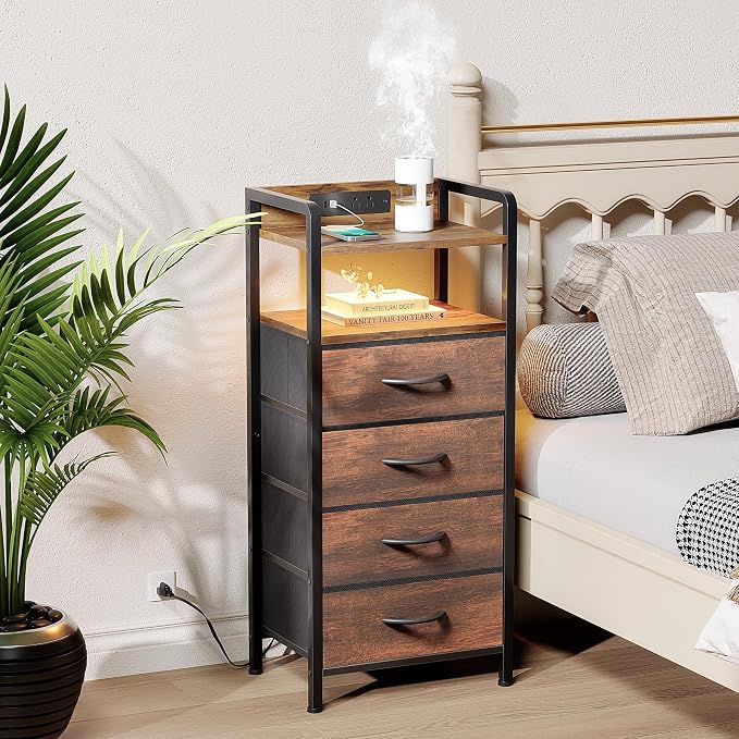 Lazzanto Night Stand Bedside Table Bedroom - Image 2